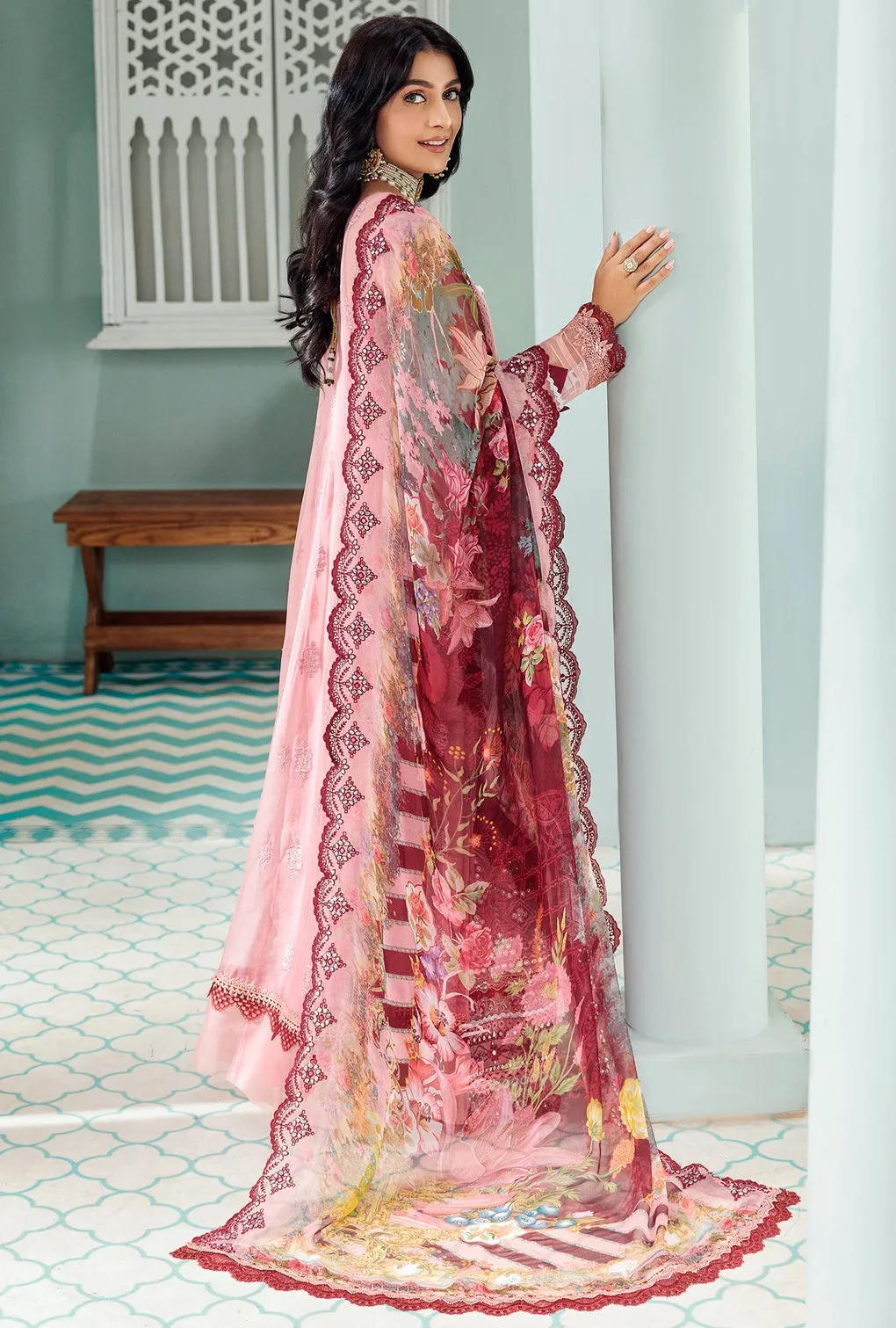 Noor Chiffon Laserkari 2023 by Saadia Asad | D-02