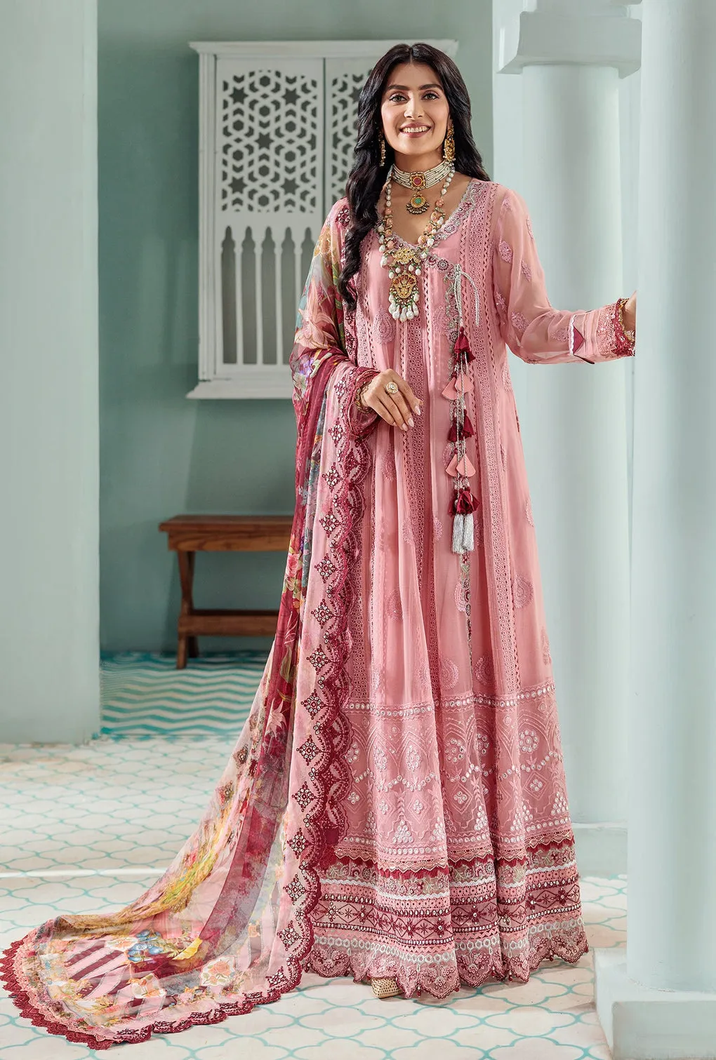 Noor Chiffon Laserkari 2023 by Saadia Asad | D-02