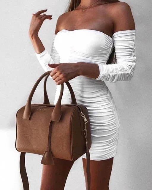 Off Shoulder Mini Dress