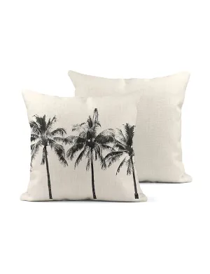Palm Sharky's Cove Linen Pillow, College Student Gift,Mother's Day Gift, Christmas Gift