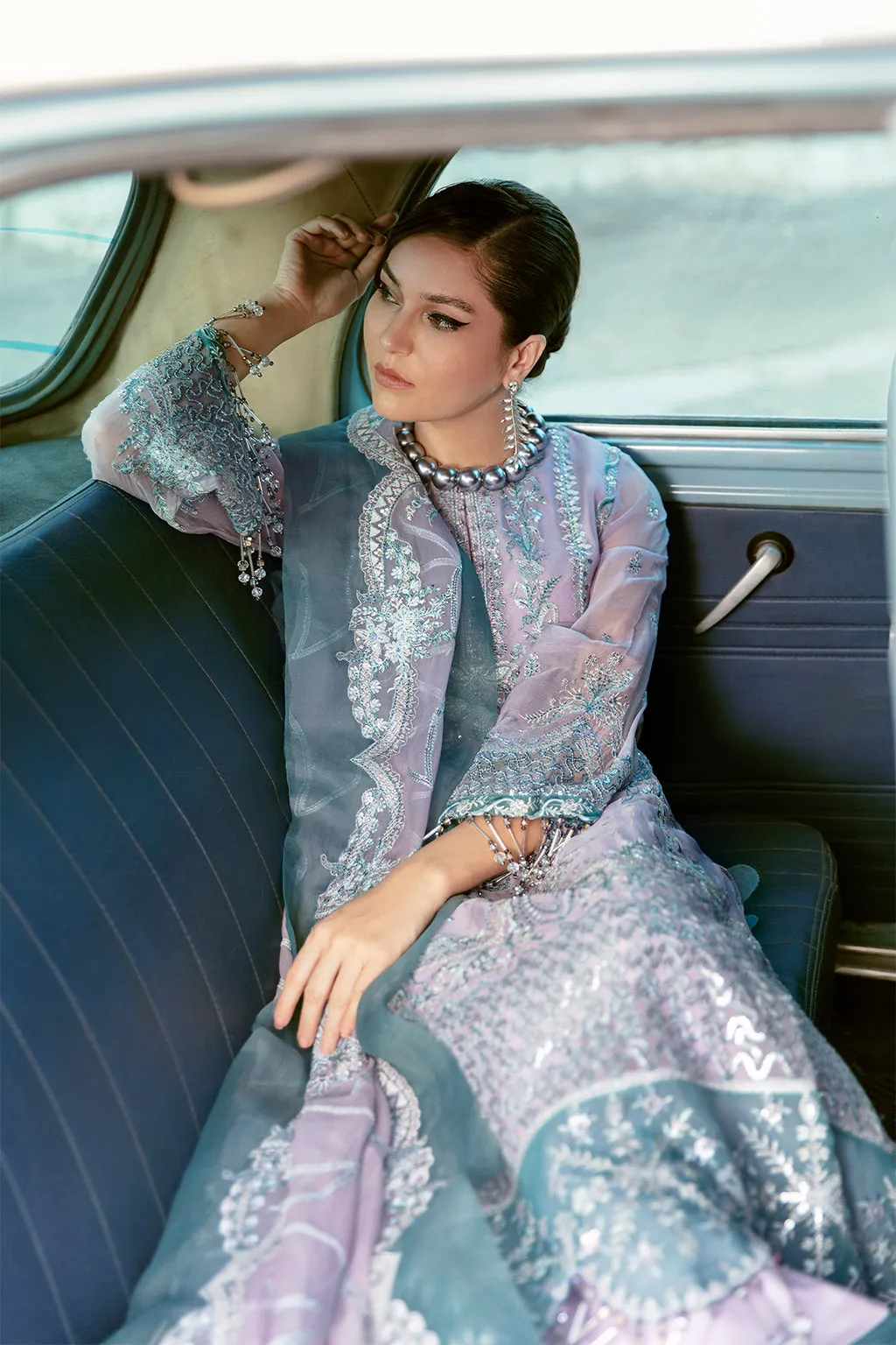 Pixie Dust | Afrozeh LA Fuchsia'22 Collection | Unstitched Chiffon Suits