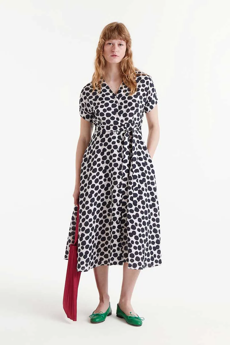 Polka Dot Dress - Black/White