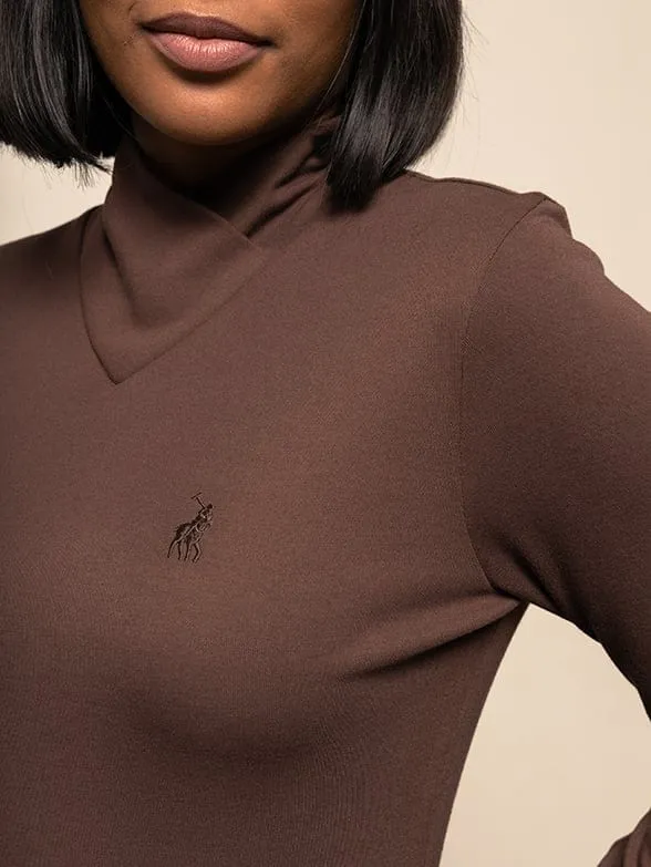 Polo Ladies Ava long Sleeve Second Skin Chestnut