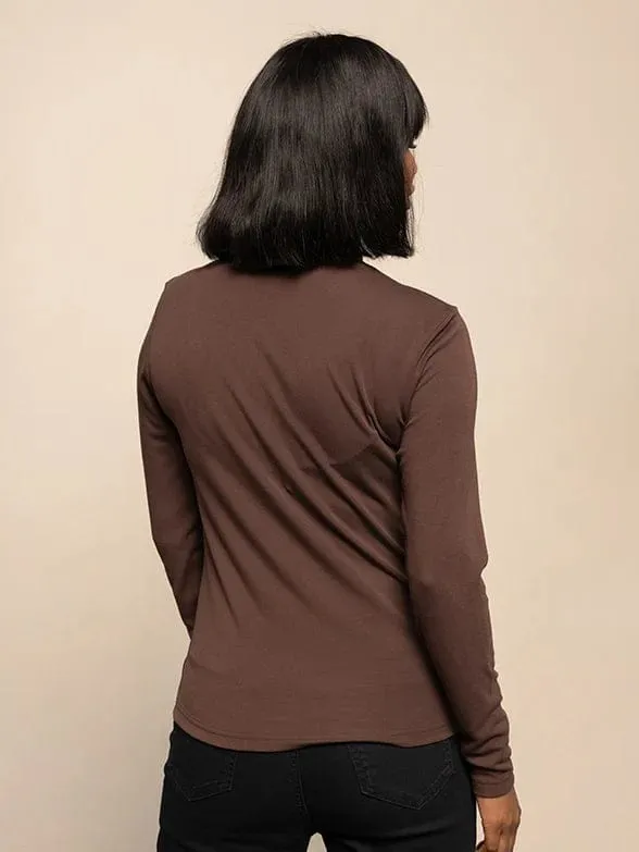 Polo Ladies Ava long Sleeve Second Skin Chestnut