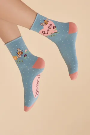 Powder Love Bumblebee Ankle Socks