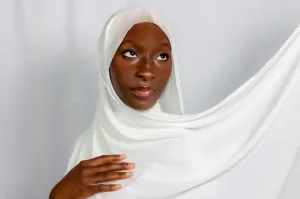 Premium Chiffon White Hijab