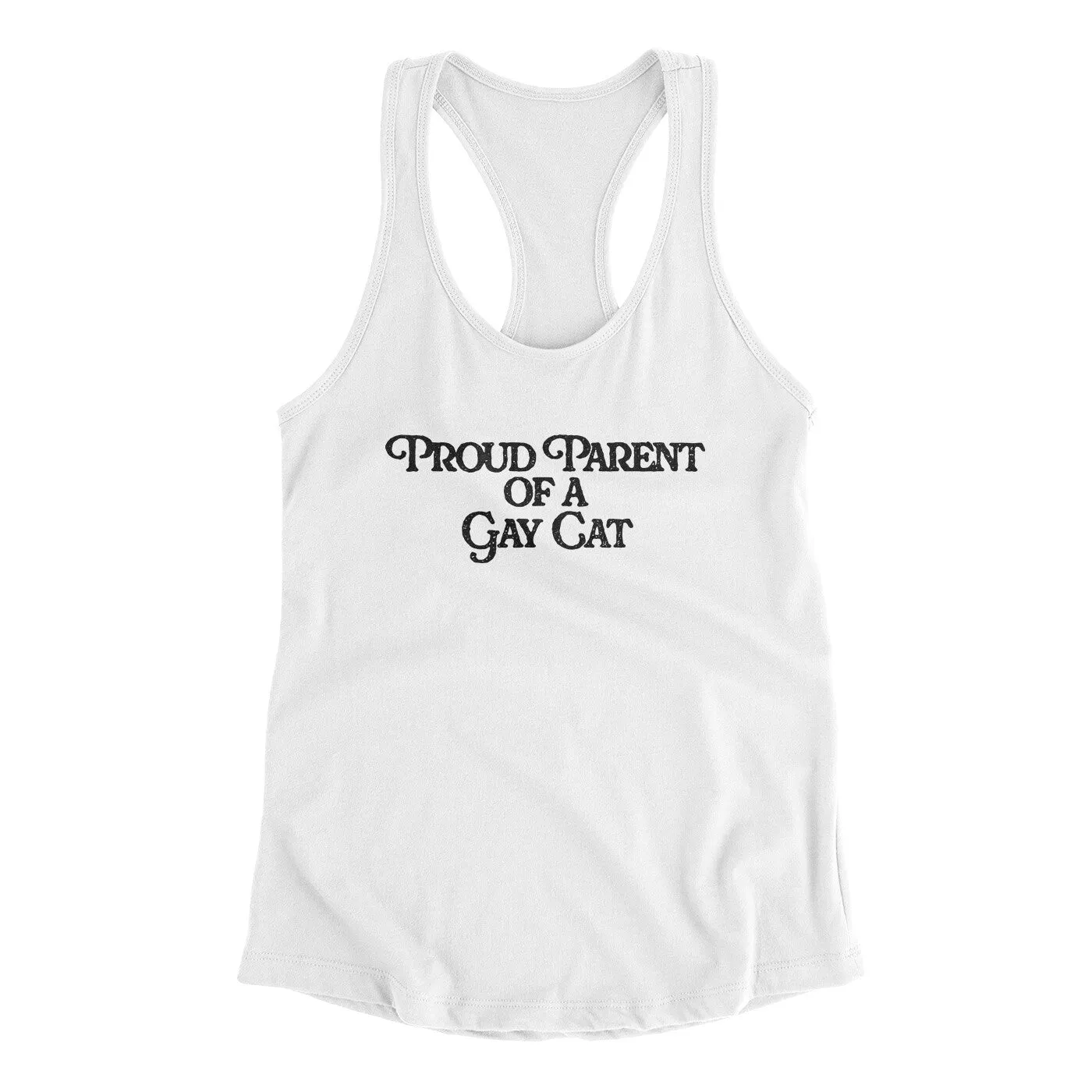 Proud Parent Of A Gay Cat Women's Racerback Tank