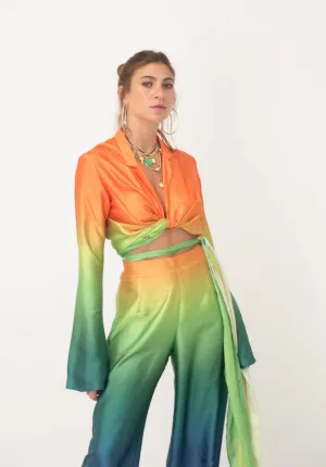 Rainbow wrap around top