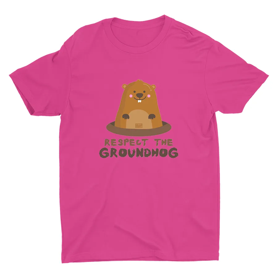 Respect The Groundhog Printed T-shirt
