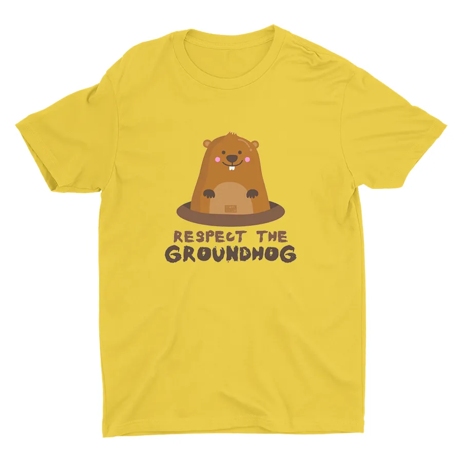 Respect The Groundhog Printed T-shirt