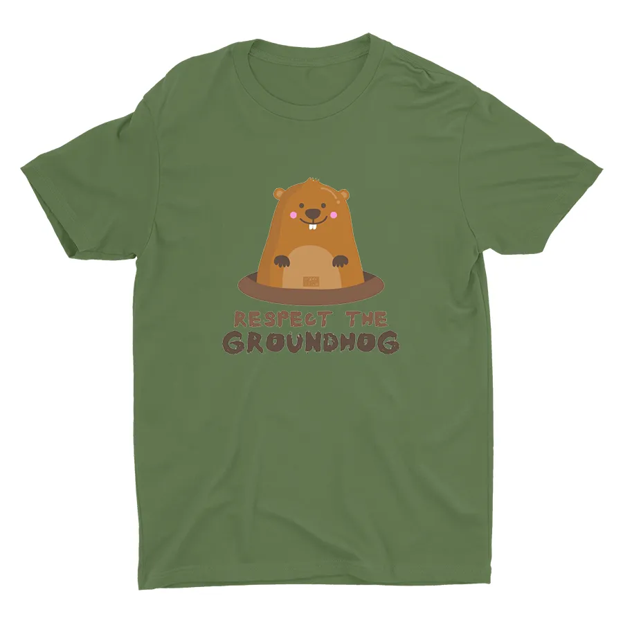 Respect The Groundhog Printed T-shirt