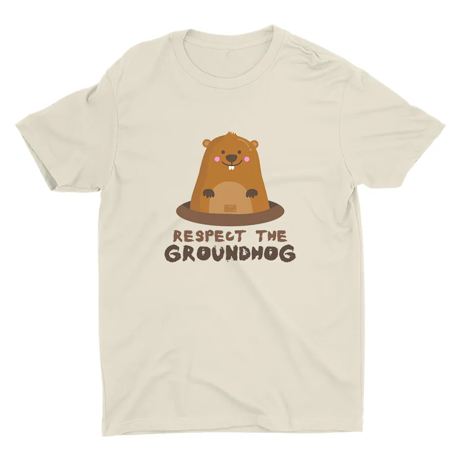 Respect The Groundhog Printed T-shirt