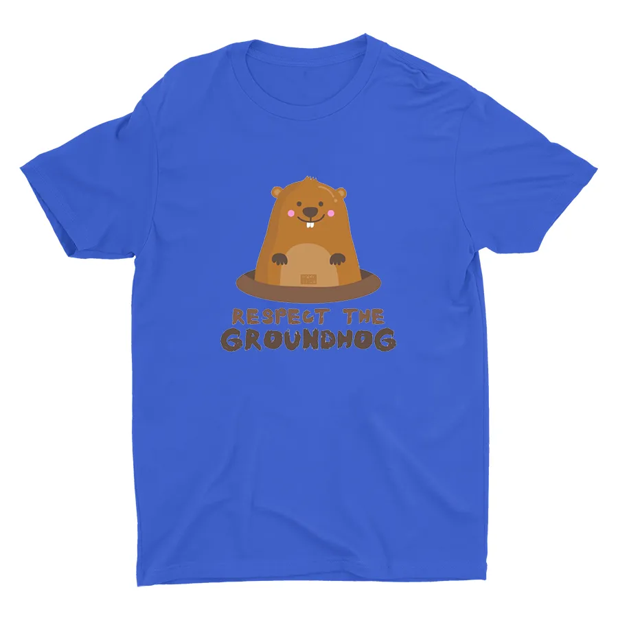 Respect The Groundhog Printed T-shirt