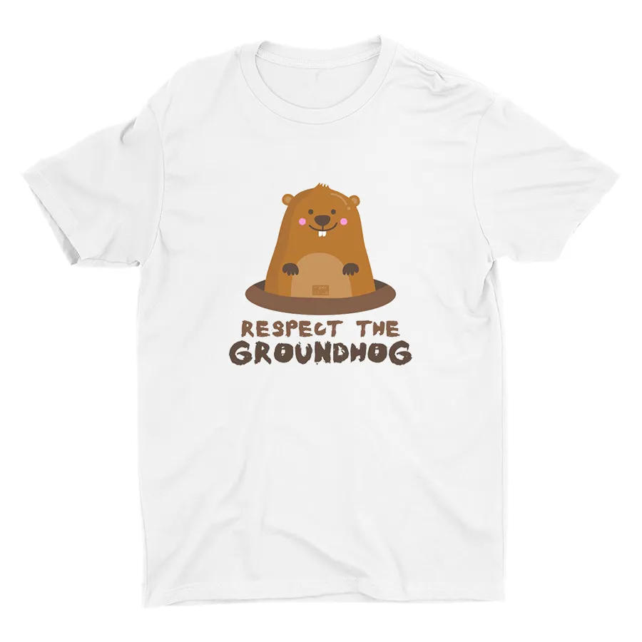 Respect The Groundhog Printed T-shirt