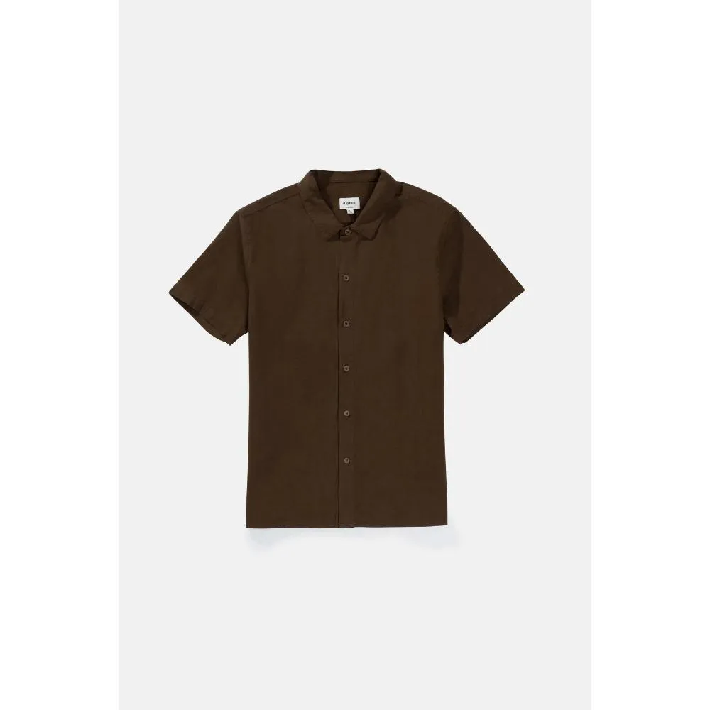 RHYTHM CLASSIC LINEN S/S SHIRT CHOCOLATE