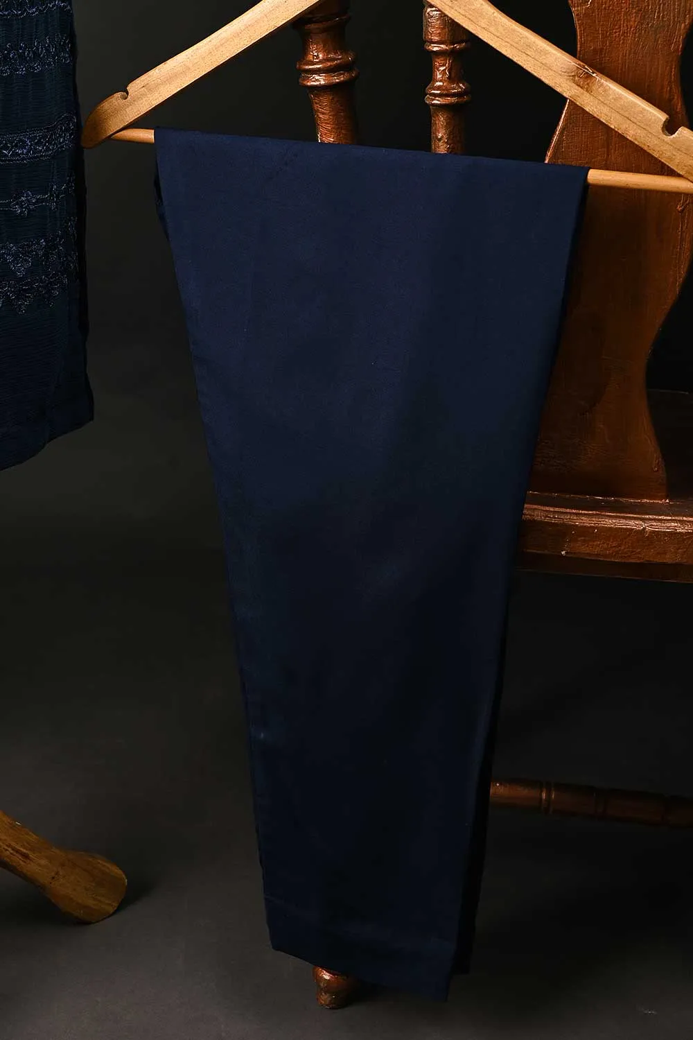 RTW-153-NavyBlue -  3Pc Stitched Chiffon Shirt