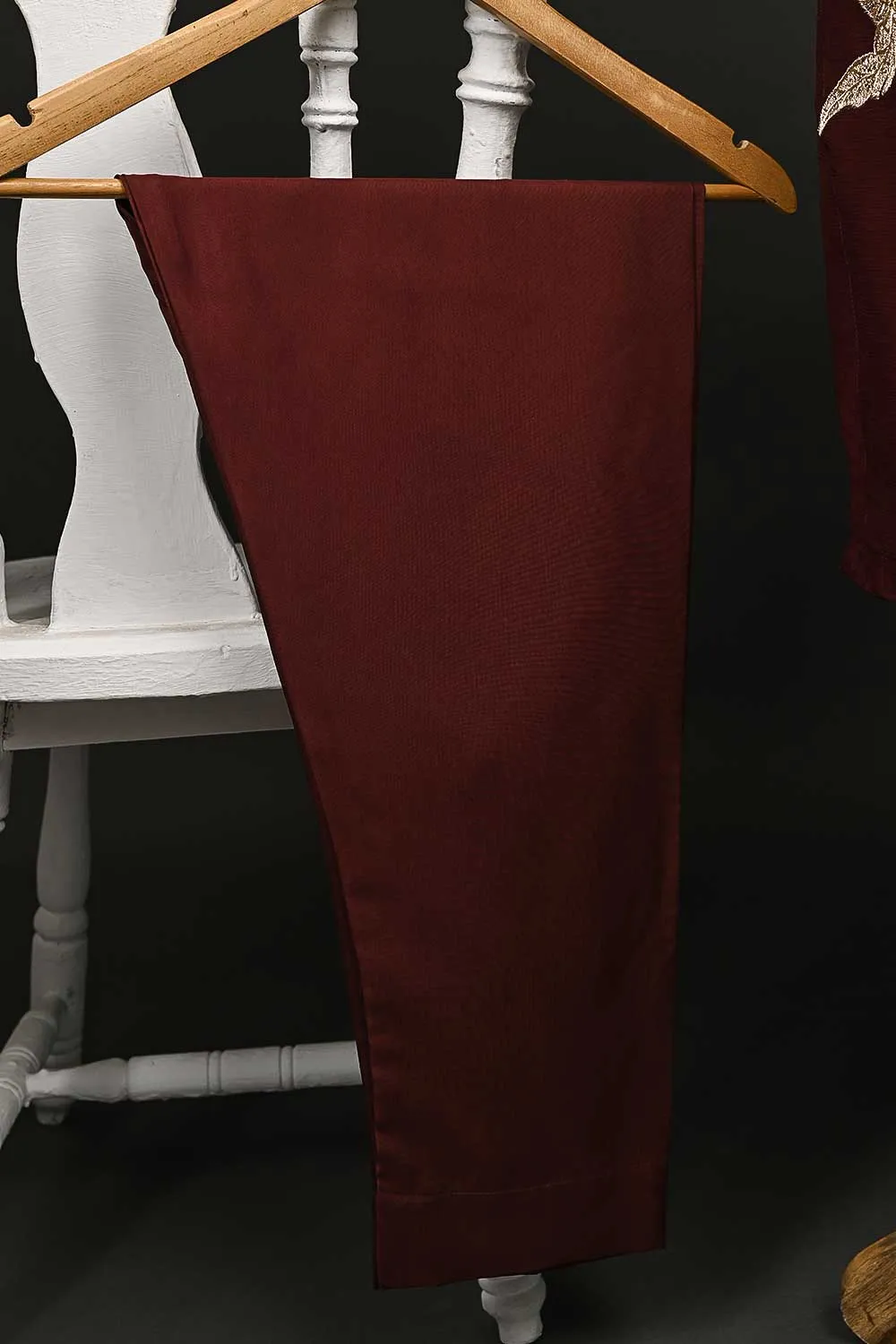 RTW-76-Maroon -  3Pc Stitched Chiffon Shirt