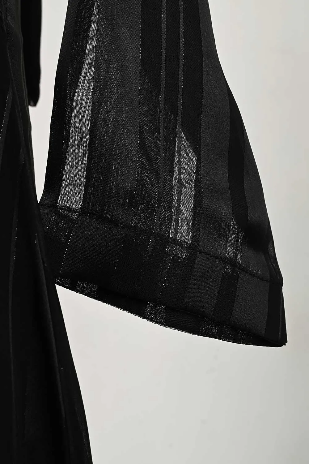 RTW-93-Black -  3Pc Stitched Chiffon Dress