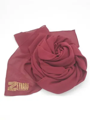 Saalima Black Cherry - Georgette Crepe Scarf