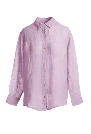SALE Linen Gauze Shirt -Violet