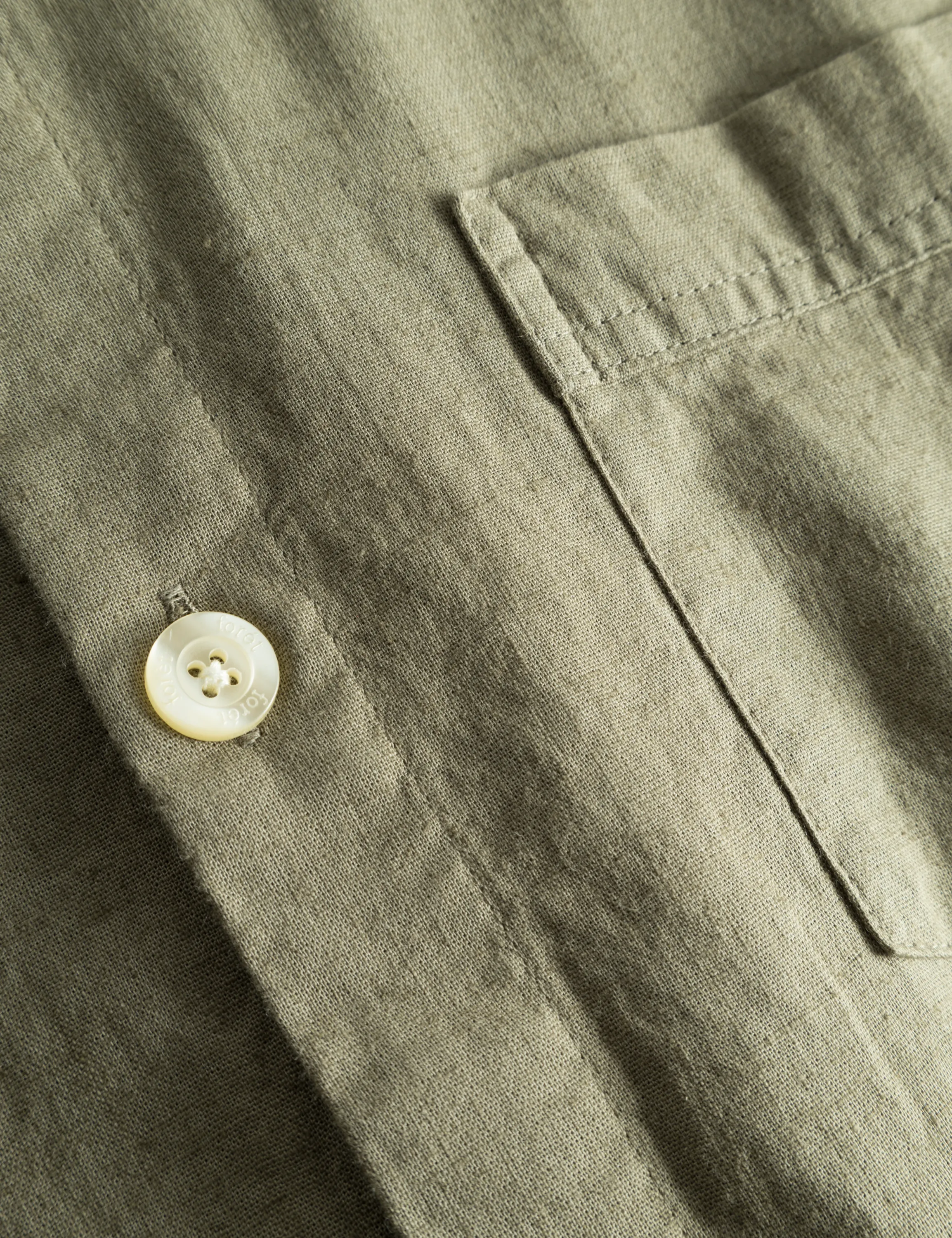 Serene Linen SS Shirt | Dusty Olive