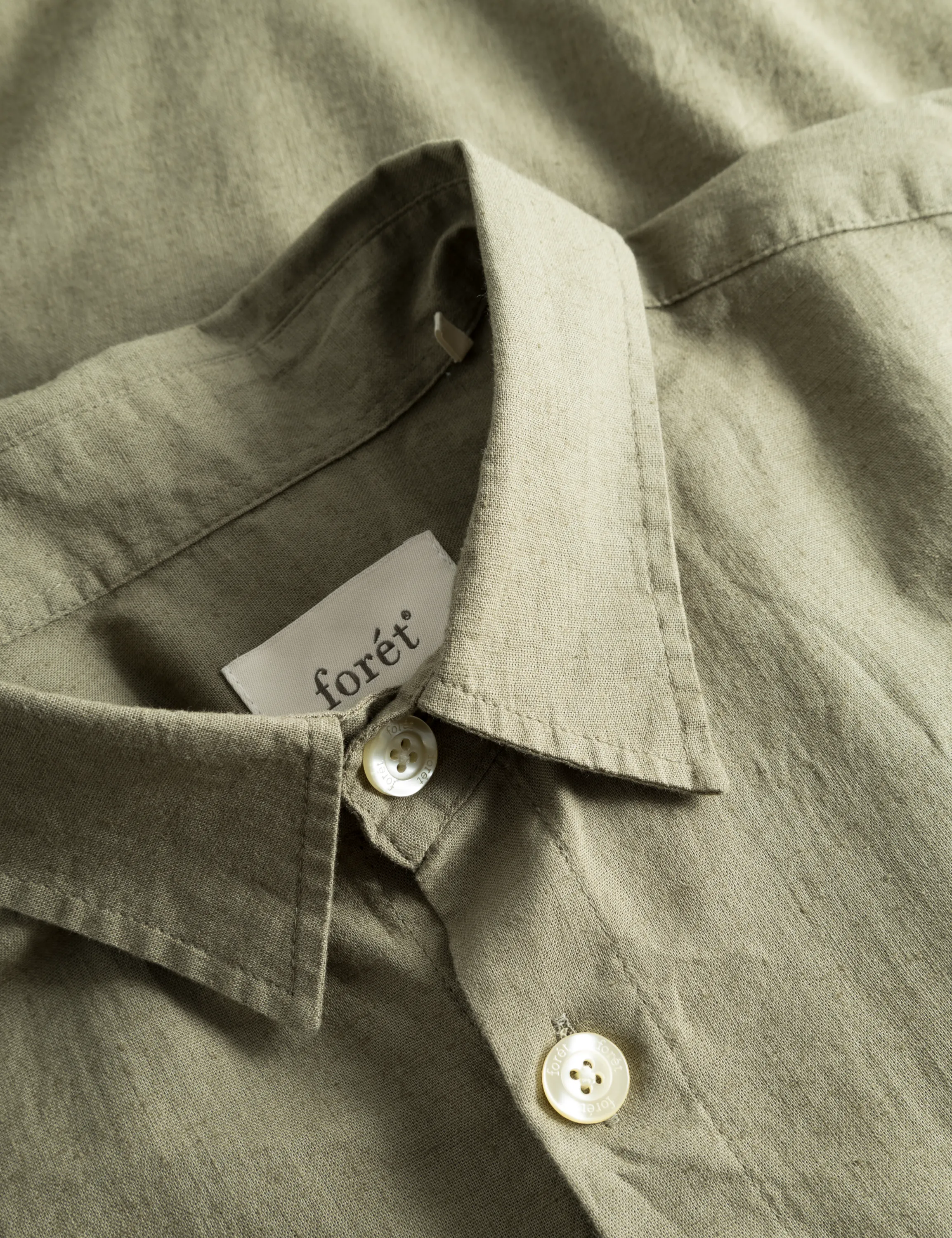 Serene Linen SS Shirt | Dusty Olive