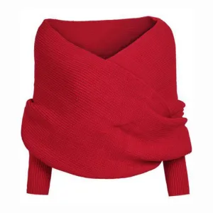 Sexy Off The Shoulder Knitted Sweater Tops