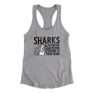 Sharks With Frickin’ Laser Beams Women's Racerback Tank