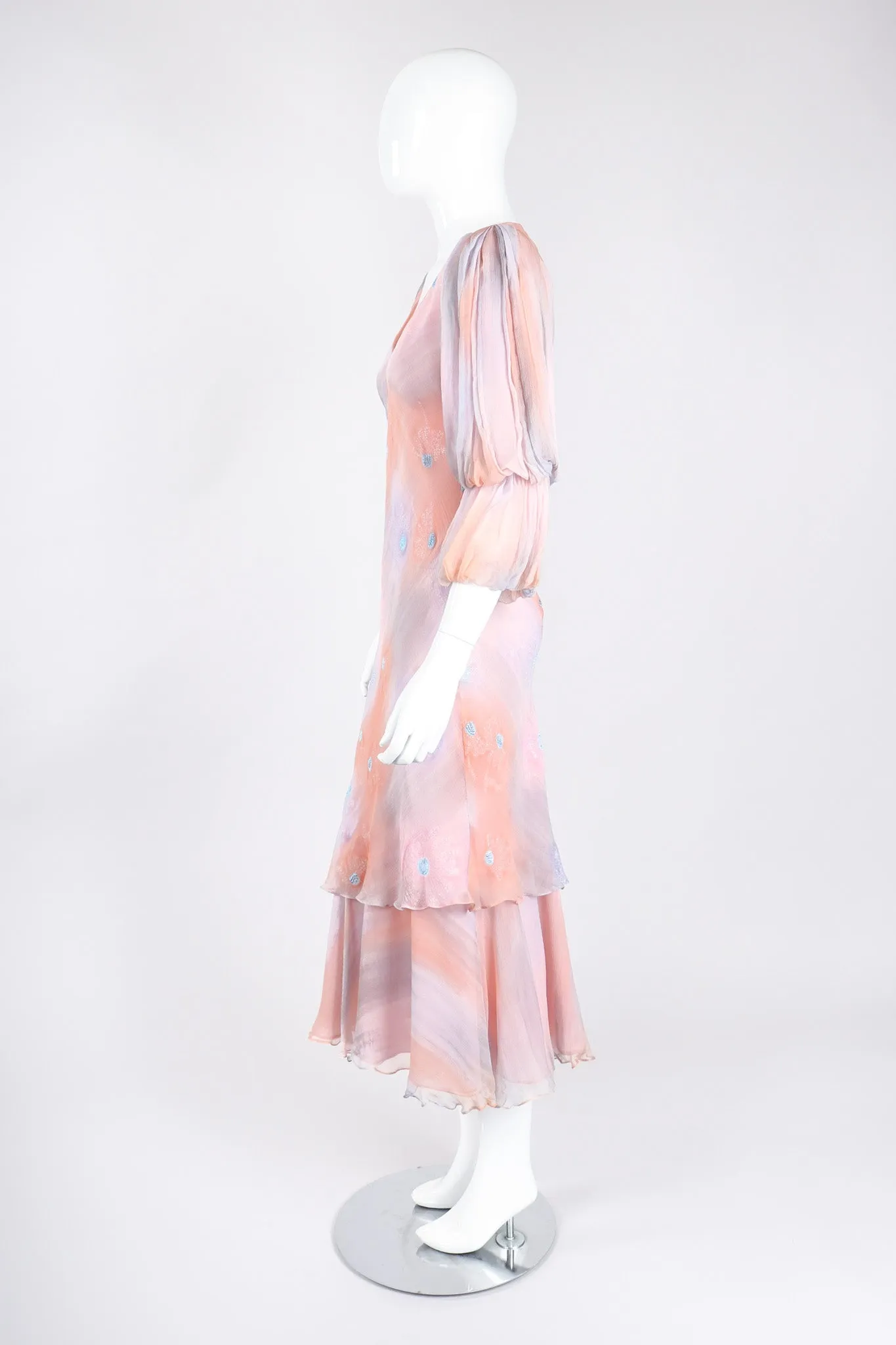 Silk Sunset Watercolor Dress