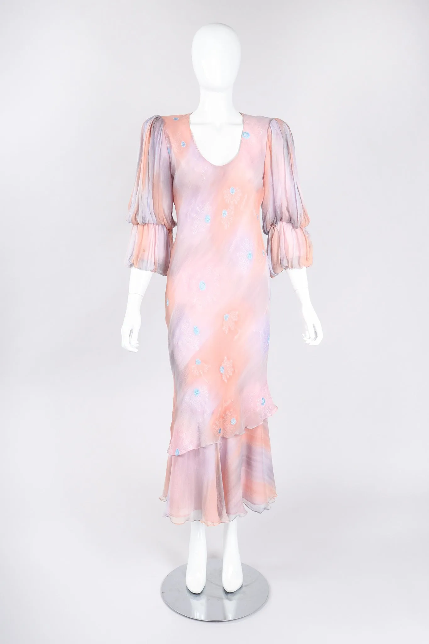 Silk Sunset Watercolor Dress