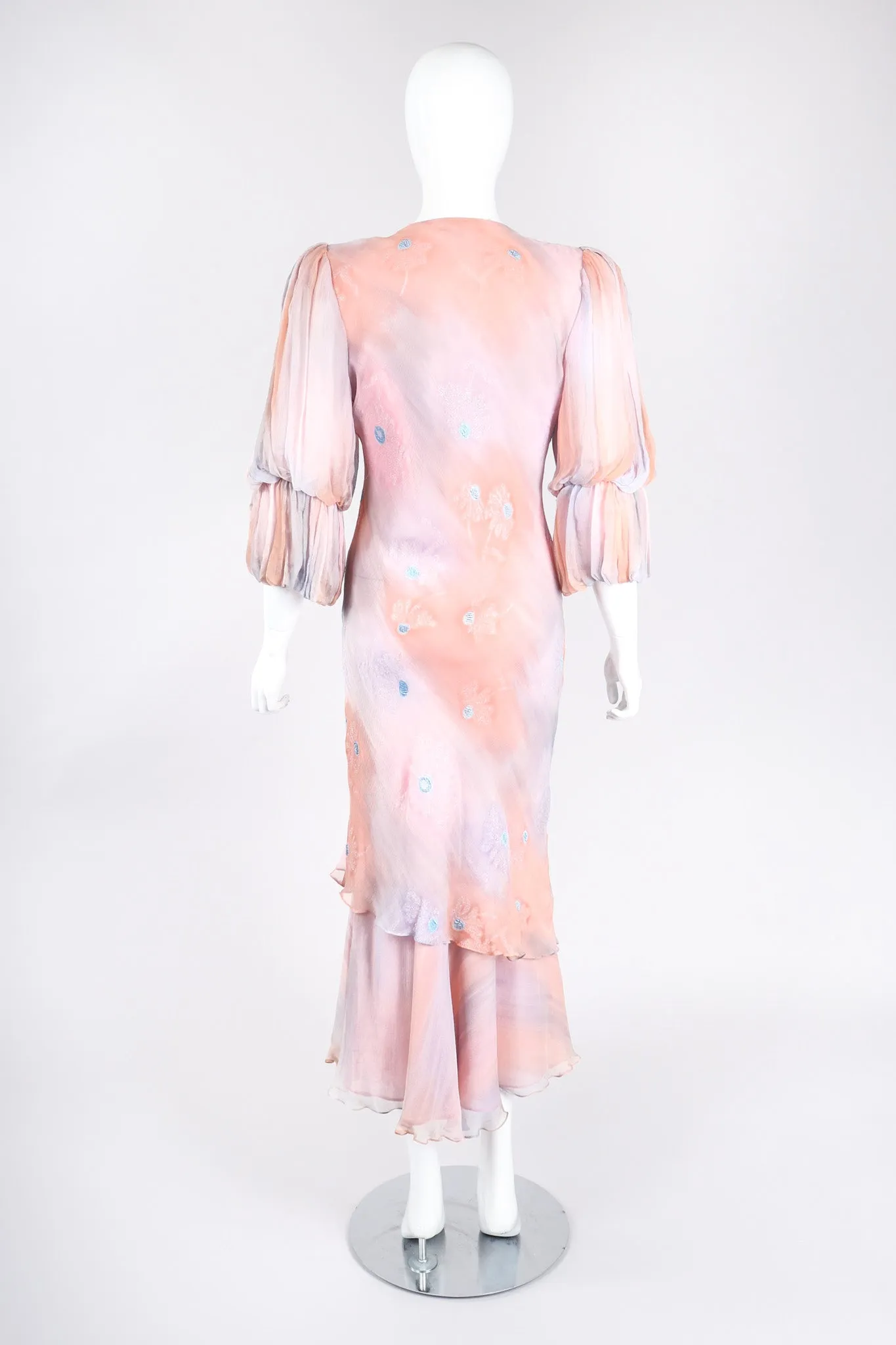 Silk Sunset Watercolor Dress