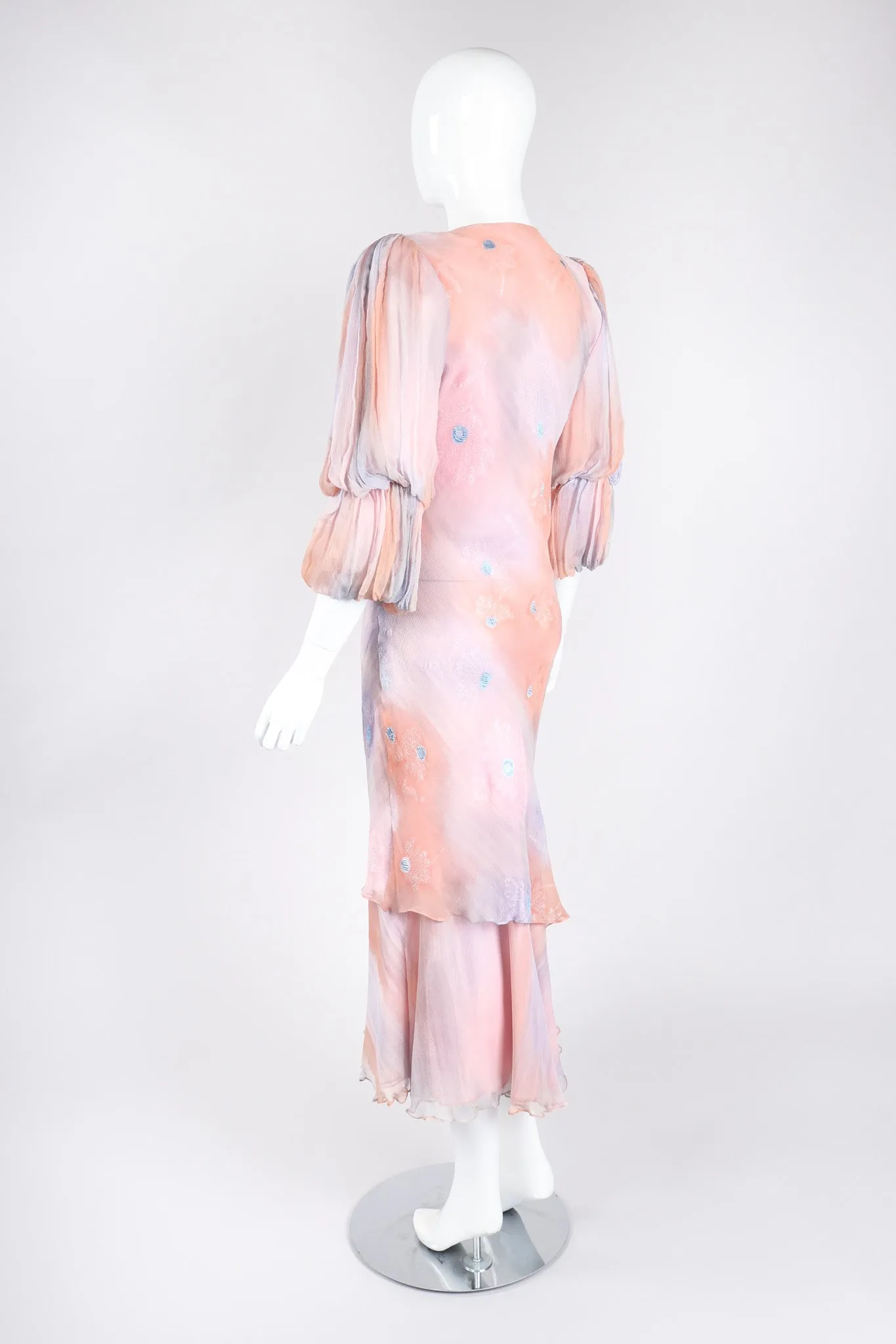 Silk Sunset Watercolor Dress