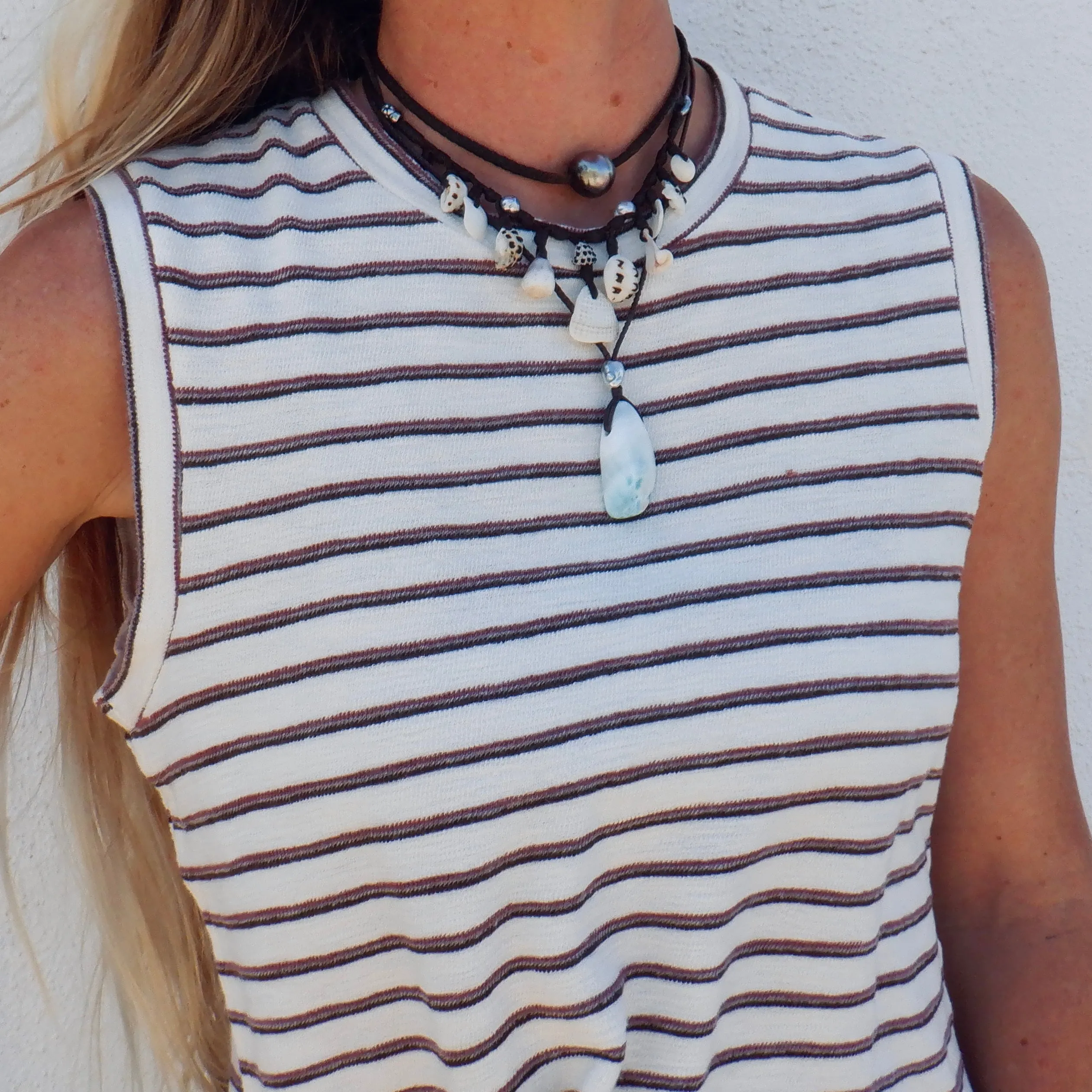 Sleeveless Babe Tee - Bone