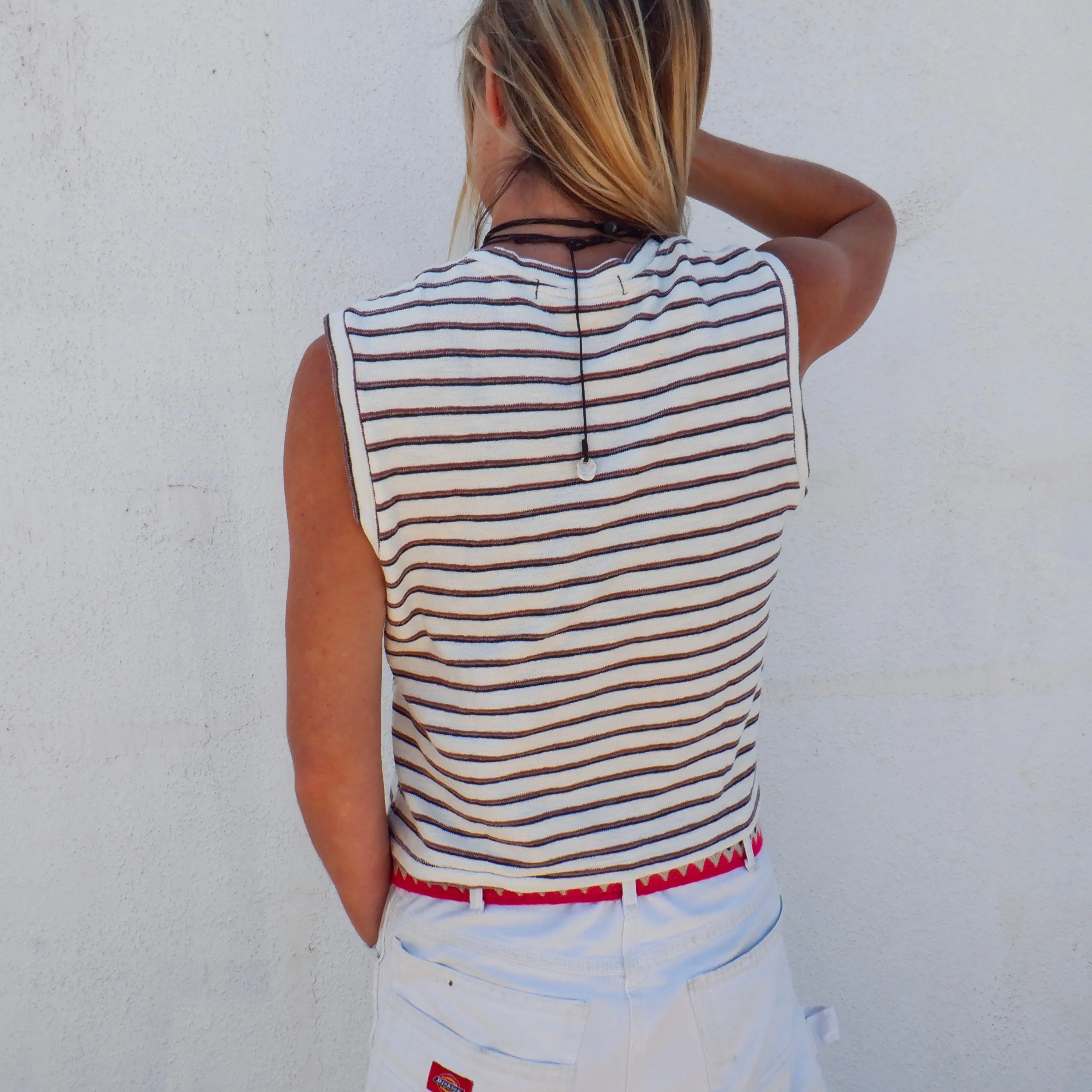 Sleeveless Babe Tee - Bone