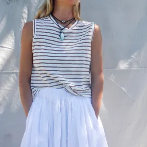 Sleeveless Babe Tee - Bone