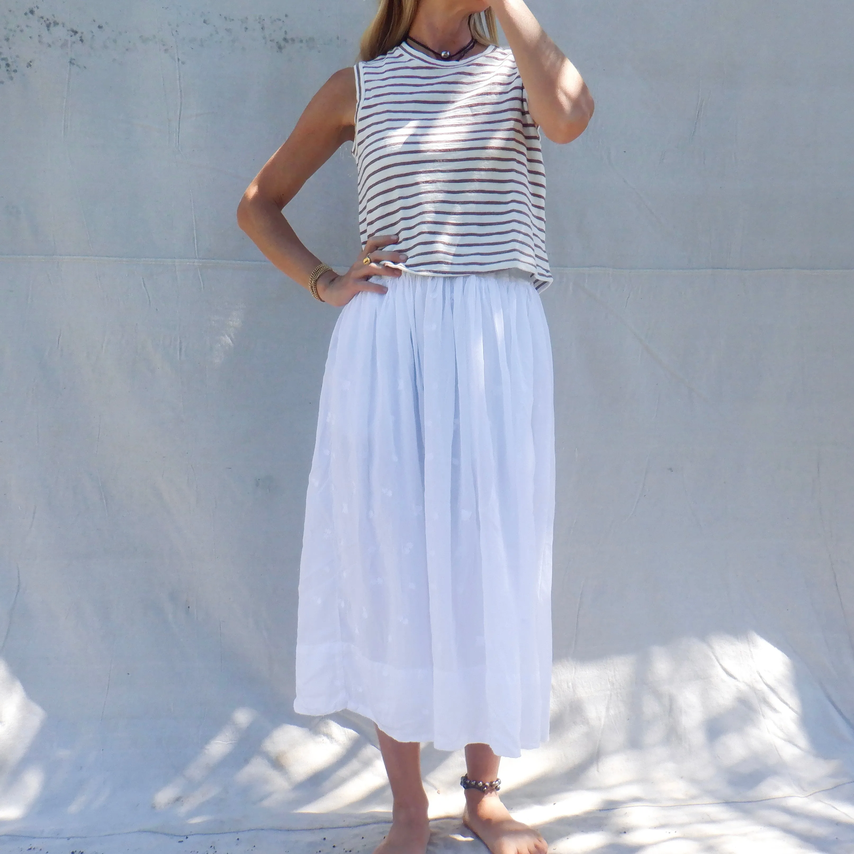 Sleeveless Babe Tee - Bone