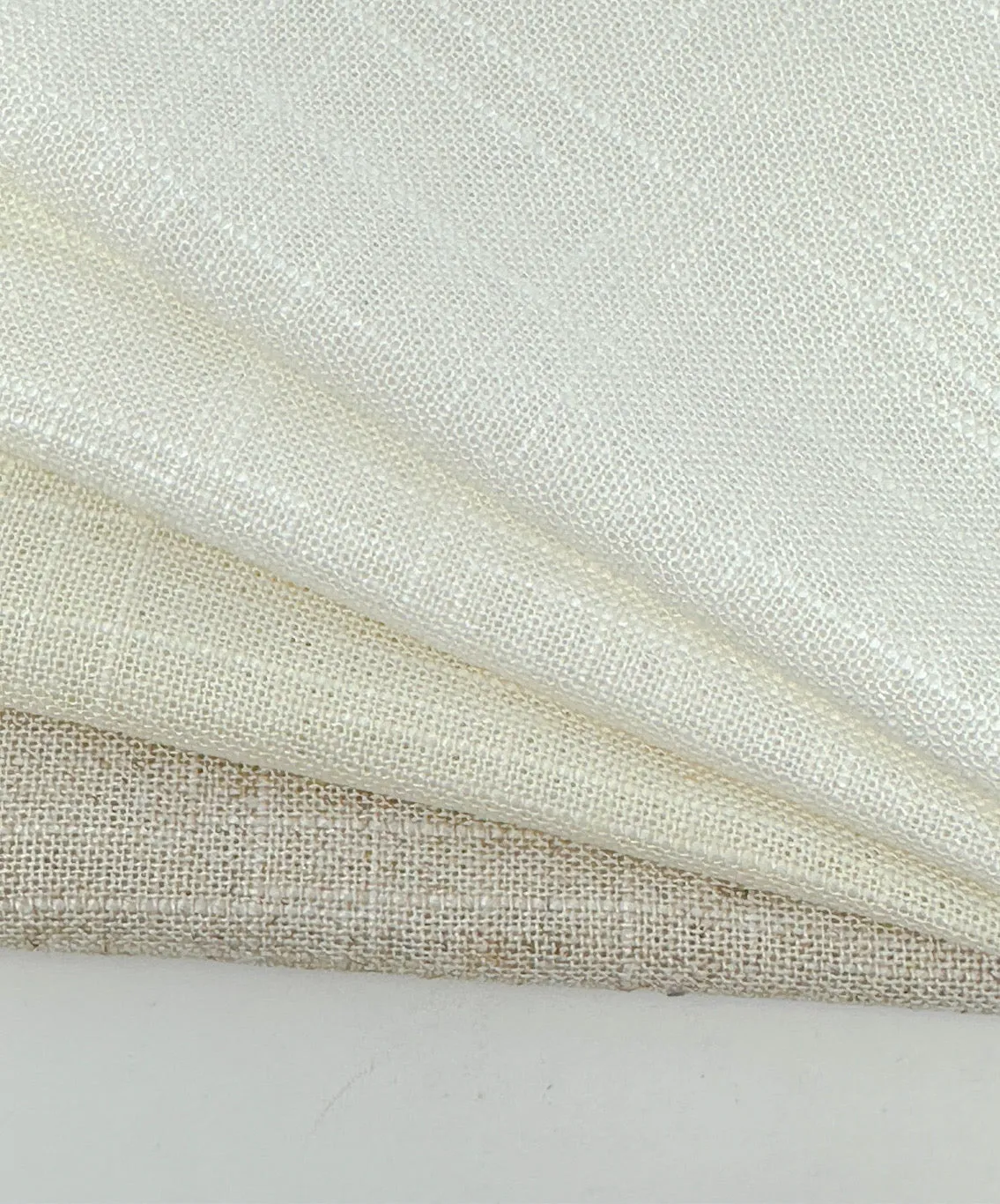 Solid Sheer Net Linen Blend Fabric By The Yard/CL1063