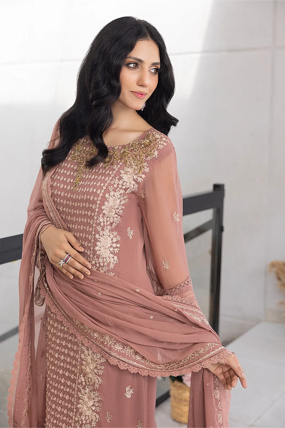 Spray Rose |  Azure Ensembles Chiffon 3PCS 2023