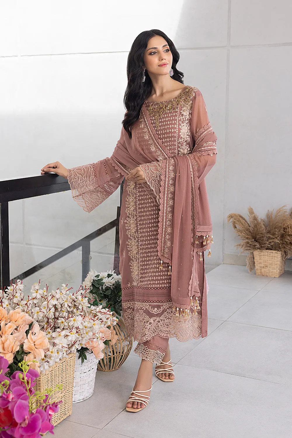Spray Rose |  Azure Ensembles Chiffon 3PCS 2023