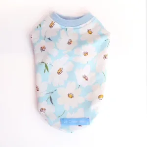Spring Anemone Sleeveless Dog Top in Light Blue