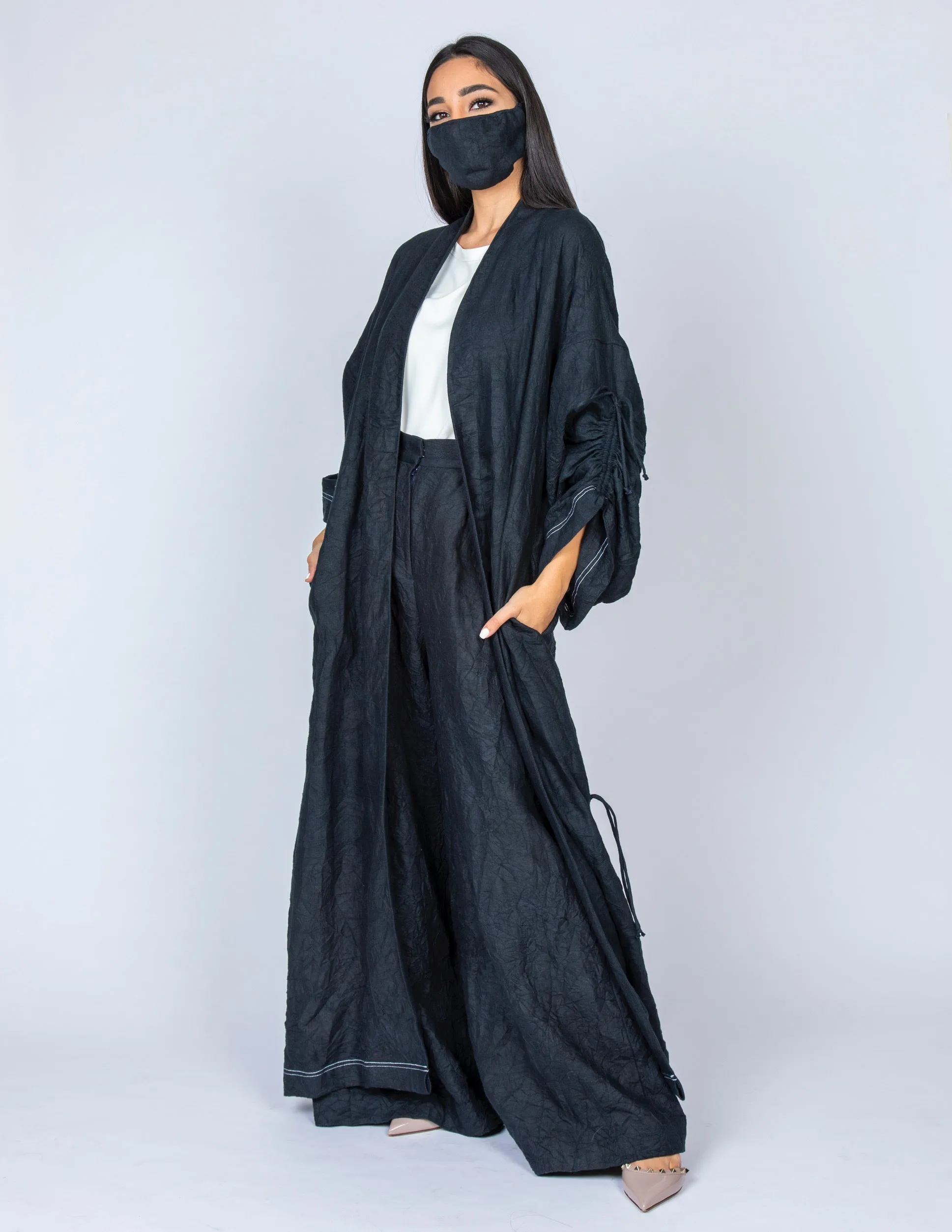 SS20 ORGANIC CRUSHED LINEN PALAZZO PANTS