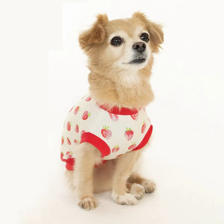 Strawberry Sleeveless Dog Top