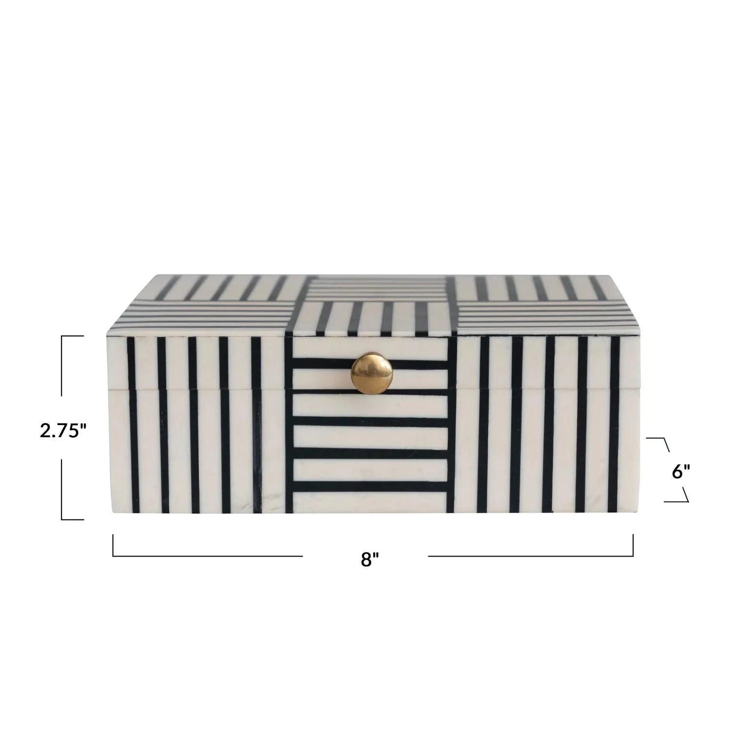 STRIPE BLOCK PATTERN RESIN BOX