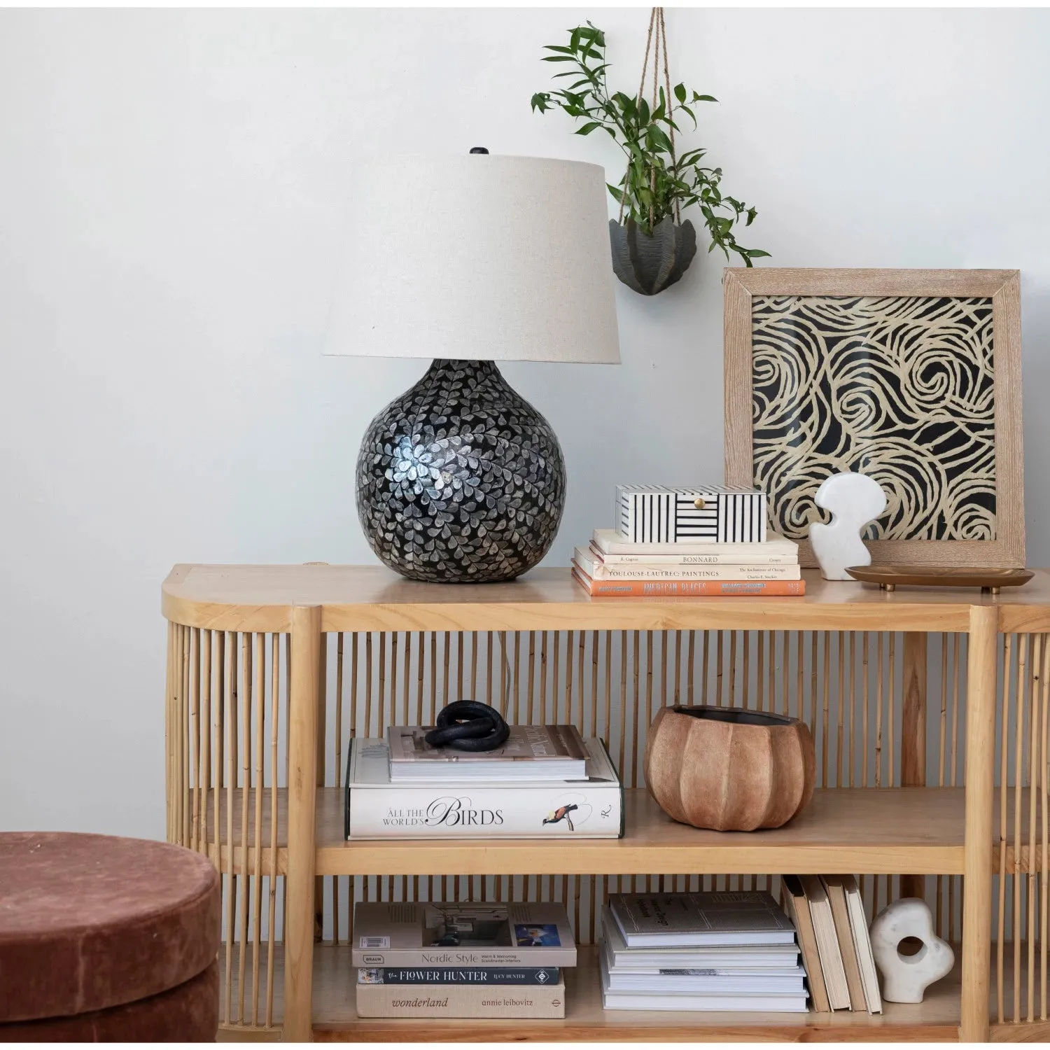 STRIPE BLOCK PATTERN RESIN BOX