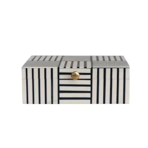 STRIPE BLOCK PATTERN RESIN BOX
