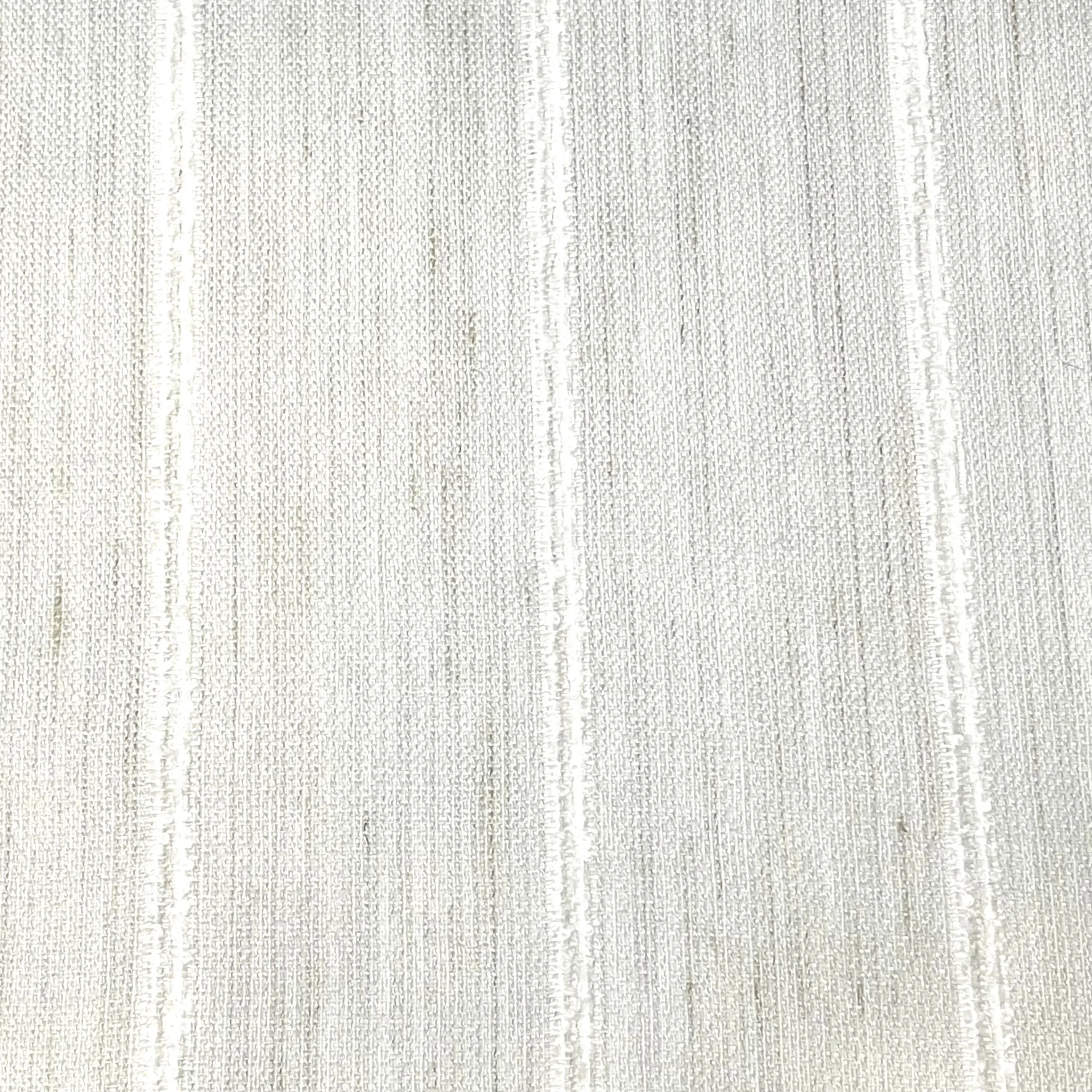 Stripe Embroidery Blend Linen Fabric By The Yard/CL1060