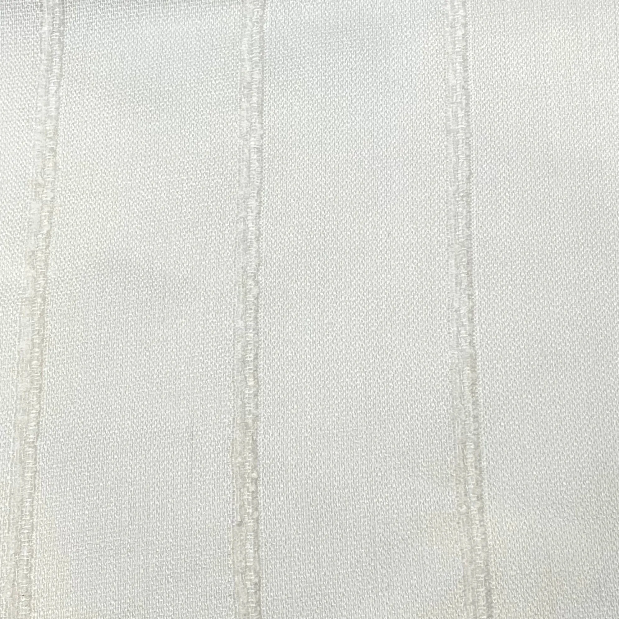 Stripe Embroidery Blend Linen Fabric By The Yard/CL1060