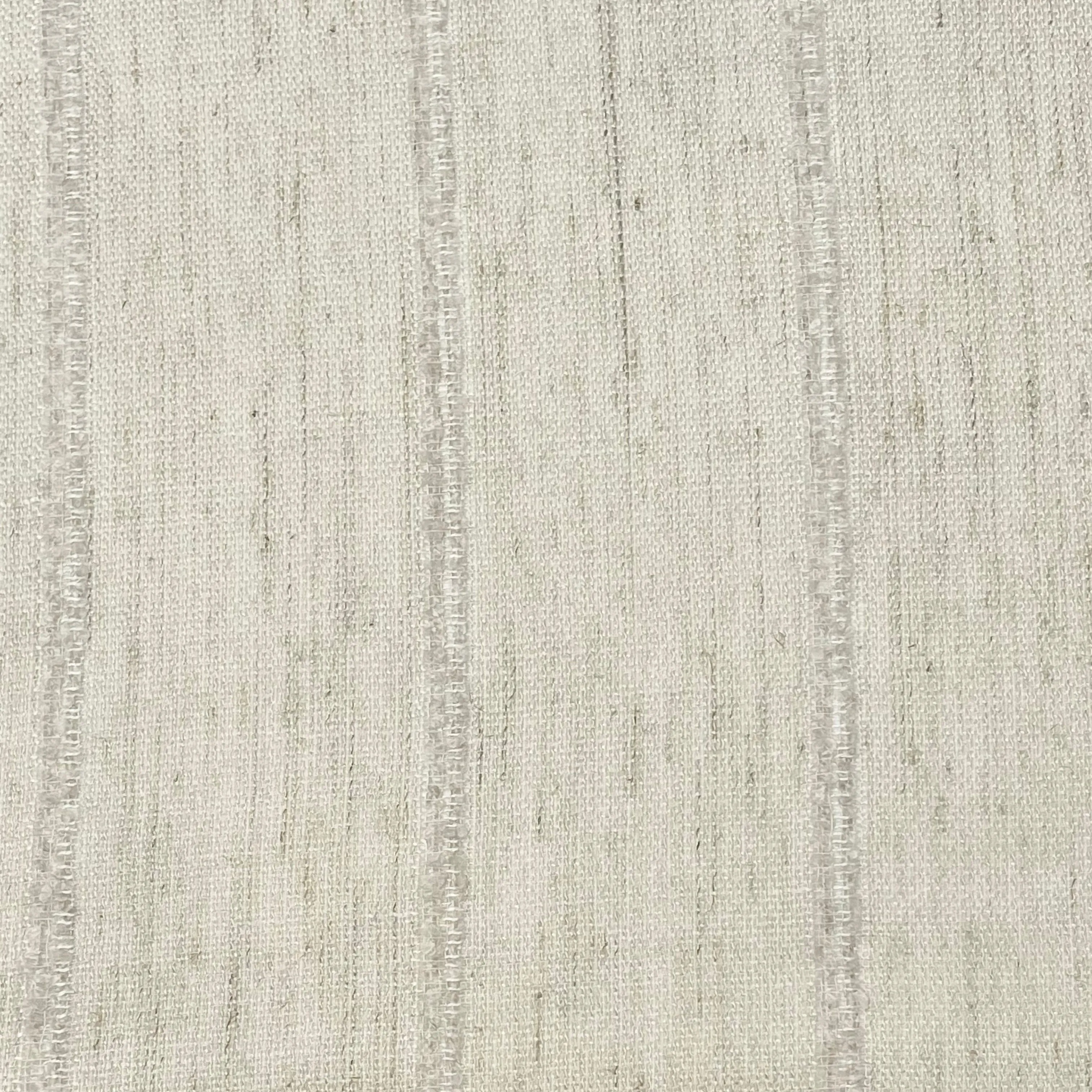 Stripe Embroidery Blend Linen Fabric By The Yard/CL1060