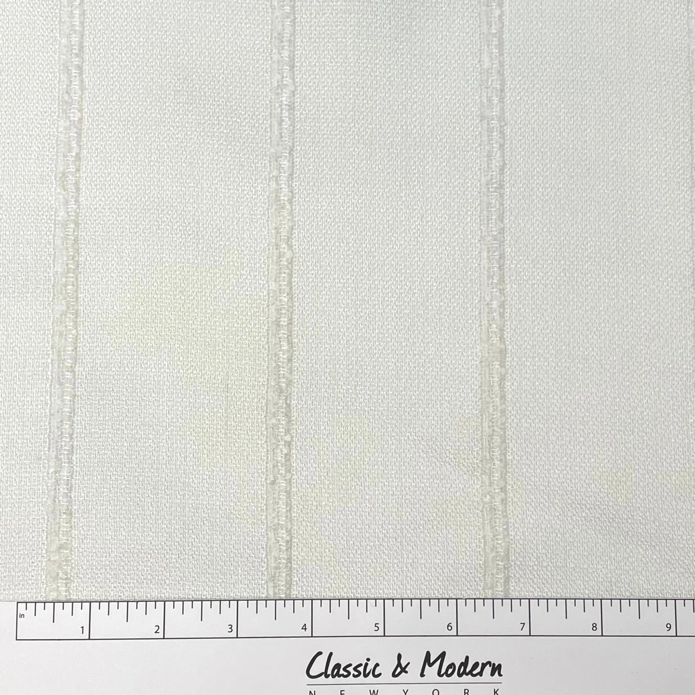 Stripe Embroidery Blend Linen Fabric By The Yard/CL1060