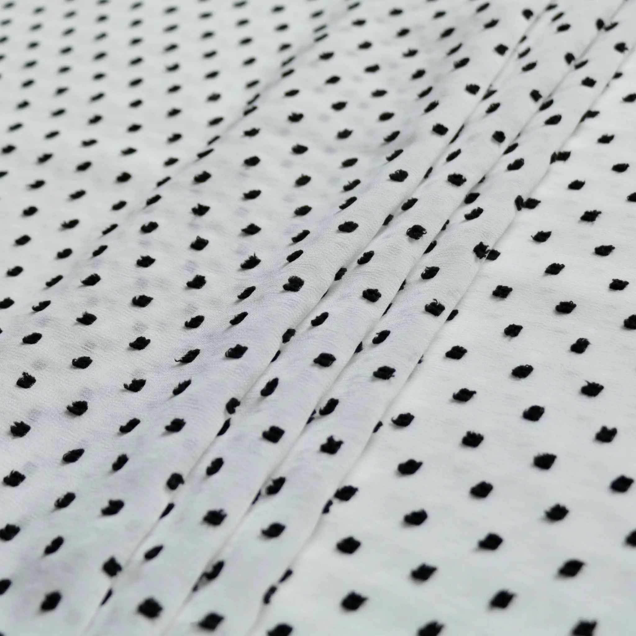 Swiss Dot Chiffon Fabric - Dusty pink or off-white